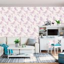 Ver imagem 2 de Papel De Parede Lilas Claro Decorativo Adesivo Lavavel