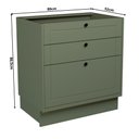 Ver imagem 4 de Balcão de Cozinha 3 Gavetas 100% MDF 80cm sem Tampo Sevilha Herval Verde/Hill