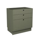 Ver imagem 3 de Balcão de Cozinha 3 Gavetas 100% MDF 80cm sem Tampo Sevilha Herval Verde/Hill