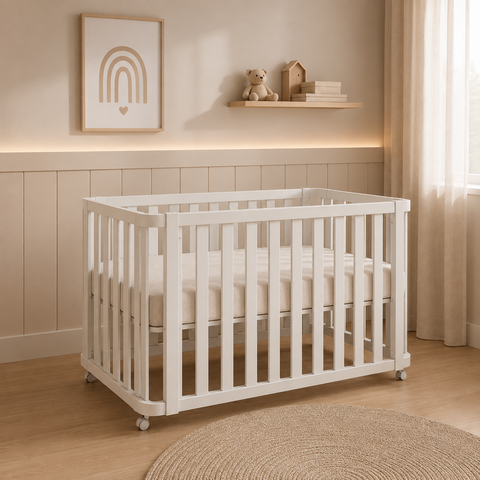 Berço Evolutivo 2 em 1 em MDF | Linha Loop Quater