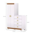 Ver imagem 5 de Roupeiro Cômoda 2 Portas Equador Branco Camarim
