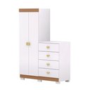 Ver imagem 2 de Roupeiro Cômoda 2 Portas Equador Branco Camarim