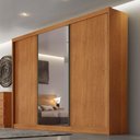 Ver imagem 4 de Guarda Roupa Casal Londres Plus 3 Portas 1 com Espelho 6 Gavetas Cinamomo - Novo Horizonte