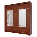 Ver imagem 3 de Guarda-Roupa Casal 2 Portas de Correr com Pés e 4 Espelhos 229cm 100% MDF Talin Espresso Móveis Marrom/Jequitiba