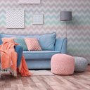 Ver imagem 2 de Papel De Parede Adesivo Chevron Rosa Lilas Degrade 3M Quarto