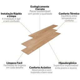 Kit c/ 40m² Piso Vinílico em Régua 2mm 17,78cmX1,21m Sofisticato   - 3