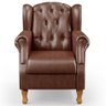 Poltrona Decorativa Para Sala De Estar Yara P02 Couríssimo Marrom - Lyam Decor - 3