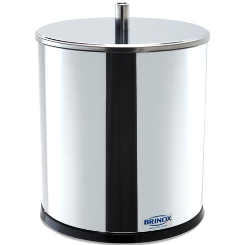 Lixeira Inox com Tampa Brinox Lixeira para Banheiro Cozinha