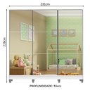 Ver imagem 3 de Guarda-Roupa Infantil Madesa Logan 100% MDF 3 Portas de Correr de Espelho com Pés Branco Cor:Branco