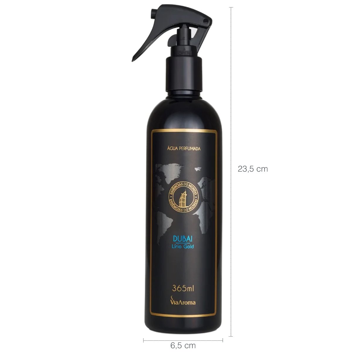 Água Perfumada Spray para Tecidos Roupas Dubai Lírio Gold 365ml Via Aroma - 3