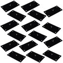 Ver imagem 1 de Kit 16 Chapinhas Chapa Reta Fixação Pés Palito Rosca 5/16 Preto