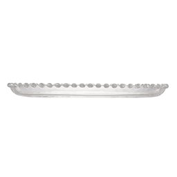Travessa Oval de Cristal Pearl Bolinha Transparente 30x15cm Wolff - 3