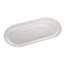 Ver imagem 1 de Travessa Oval de Cristal Pearl Bolinha Transparente 30x15cm Wolff