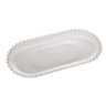 Travessa Oval de Cristal Pearl Bolinha Transparente 30x15cm Wolff - 1