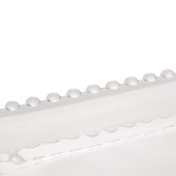 Travessa Oval de Cristal Pearl Bolinha Transparente 30x15cm Wolff - 2