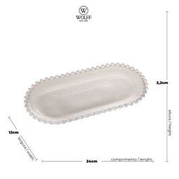 Travessa Oval Cristal 24x12 Pearl - Wolff - 3
