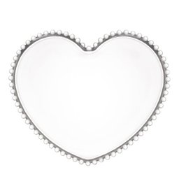 Prato 25cm Cristal Coração Pearl - Wolff - 1