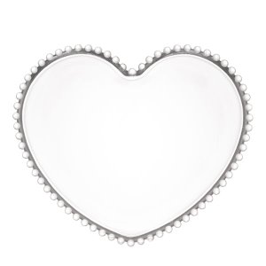 Prato 25cm Cristal Coração Pearl - Wolff