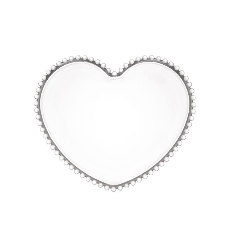 Prato 25cm Cristal Coração Pearl - Wolff