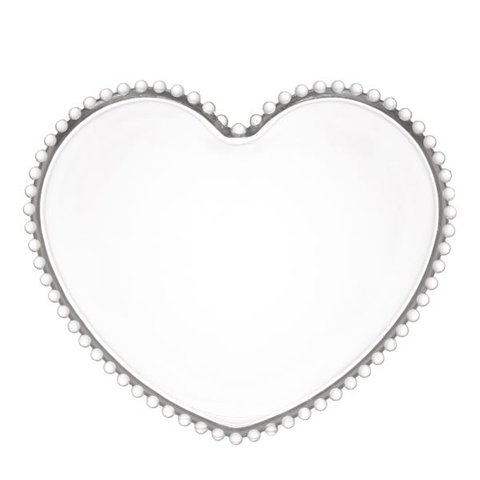 Prato 20cm Cristal Coração Pearl - Wolff