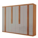 Ver imagem 2 de Guarda Roupa Casal Senna Mdf com 8 Portas 4 Gavetas Moderna Naturalle/off White