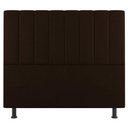 Ver imagem 5 de Kit Cabeceira E Baú Cama Box Queen 160Cm Suede Marrom