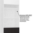 Ver mais imagens de Paneleiro 70cm 3 Portas e 2 Nichos para Forno Microondas Dor Branco/branco Supremo/preto