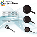 Ver imagem 2 de Kit Jogo Frigideiras Antiaderentes 4 Pçs e Espátula- Preto