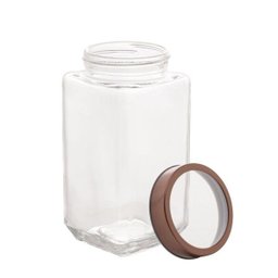 Pote de Vidro com Tampa Rose Gold Fashion 1,7L  Lyor - 2