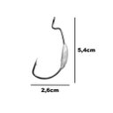Ver imagem 2 de Kit 5 Anzol Pesca Offset 4/0 Lastreado 2,5G Isca Soft Crown