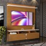 Painel Para Tv 55 Polegadas Off White Perolizado E Marrom Imola Lukaliam - 1