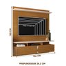 Painel Para Tv 55 Polegadas Off White Perolizado E Marrom Imola Lukaliam - 4