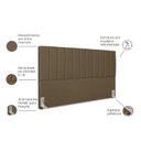 Ver imagem 2 de Cabeceira Estofada King Carla 195cm Linho Marrom