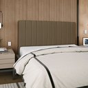Ver imagem 1 de Cabeceira Estofada King Carla 195cm Linho Marrom