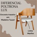 Ver imagem 6 de Conujunto 4 Poltronas Lux Marfim Tecido Linho Sofisticadas em Madeira Tauari