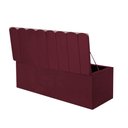 Ver imagem 2 de Calçadeira Baú Recamier Queen 160CM Alanis Suede Bordo - D A DECOR
