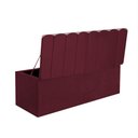 Ver imagem 3 de Calçadeira Baú Recamier Queen 160CM Alanis Suede Bordo - D A DECOR