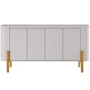 Ver imagem 2 de Aparador Buffet para Sala de Jantar Orgânico 4 Portas 160cm Bahia B02 Off White - Lyam Decor