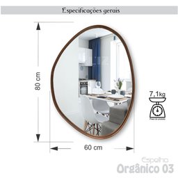Espelho Decorativo Orgânico 80x60 - 2