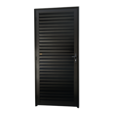 Porta Veneziana Alumínio 86 Dir Preto Brimak
