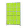 Armário Roupeiro de Aço para Vestiário 20 Portas Locker Verde com Chave - 1