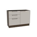 Ver imagem 1 de Balcão de Cozinha Amsterdam Ph 3135 C/ 1 Porta e 3 Gavetas S/ Tampo 120cm Avela/off White - Herval
