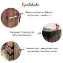 Ver imagem 7 de Mesa Escrivaninha 3 Gavetas com Nichos em L Marilu Ipê/preto