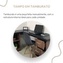 Ver mais imagens de Mesa Escrivaninha 3 Gavetas com Nichos em L Marilu Ipê/preto