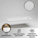 Ver imagem 2 de Tampo de Cozinha 120x51cm Branco Supremo P/ Balcão de Pia Armário Cooktop em Madeira Resistente