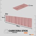 Ver imagem 3 de Kit 10 Placas Cabeceira Modular Estofada Autocolante King - Rosa