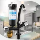 Ver imagem 2 de Torneira com Filtro de Mesa para Cozinha Preto/branco Herc:preto / Cromado