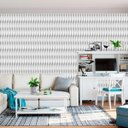 Ver imagem 5 de Papel De Parede Textura Gesso Branco Ondulado Sala Quarto