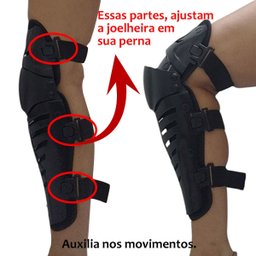 Par de Protetor de Joelho Articulável Moto Motocross Enduro Ciclismo Bike Motoqueiro Anti - 5