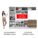 Ver imagem 6 de Armário de Cozinha Completa 100% MDF 260cm Branco/Rustic Acordes Madesa 01